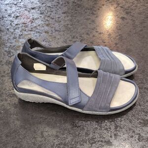Naot Blue and Gray Sporty Sandals with Elastic Straps